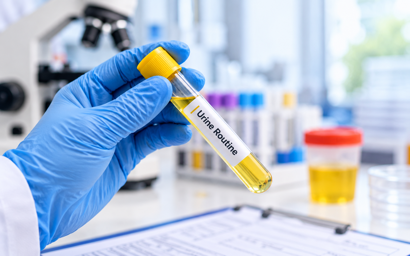 Urine routine sample analysis