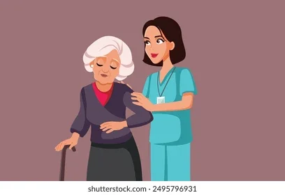 helping grandma