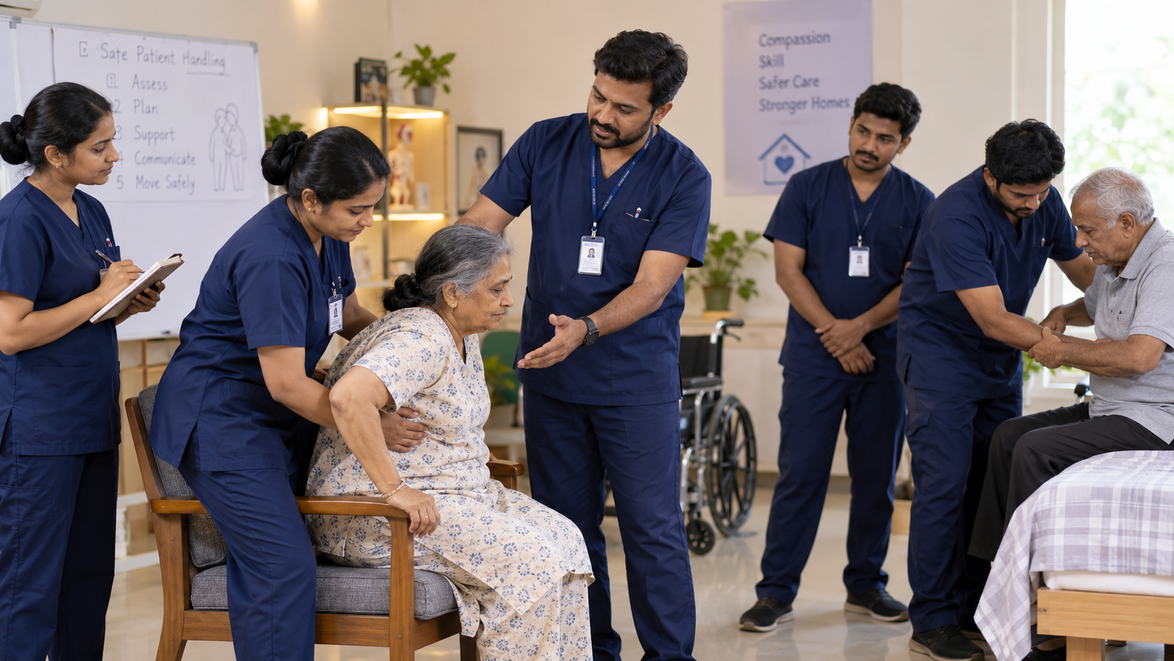 MITRA caregivers undergoing structured training and screening before home-care placements in Bengaluru